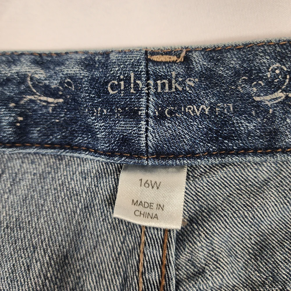 CJ Banks Jeans Women's 16W Blue Denim Moderately Curvy Fit Measures 37x28 - Picture 4 of 8